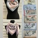 Szaliki damskie 90x70 cm 30% wiskoza 70% bawełna