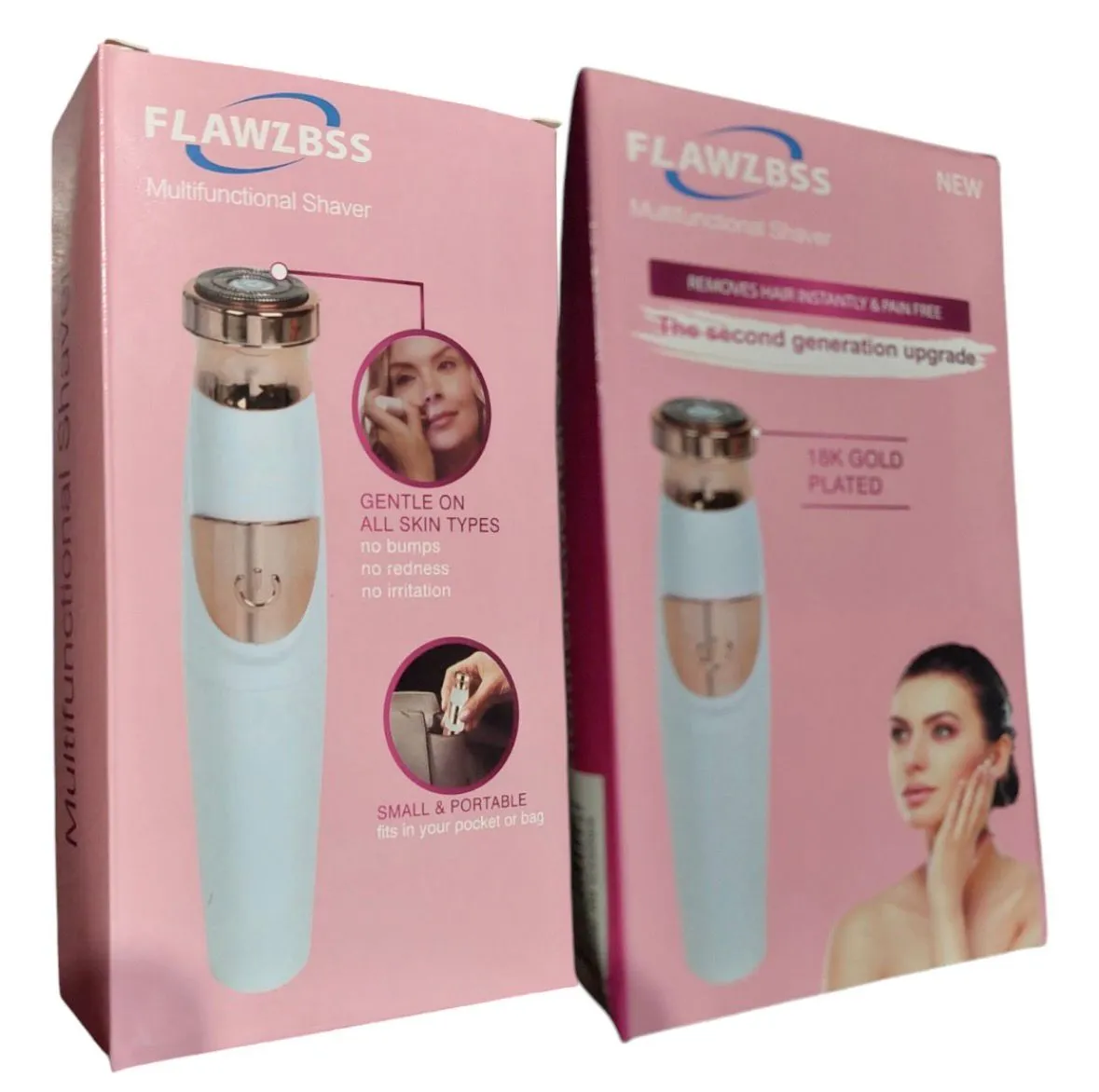 Depilator do Twarzy Golarka Trymer Multifunkcyjny 18K Gold