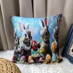 Poszewki dekoracyjne 40x40 cm z motywem królików wielkanocnych