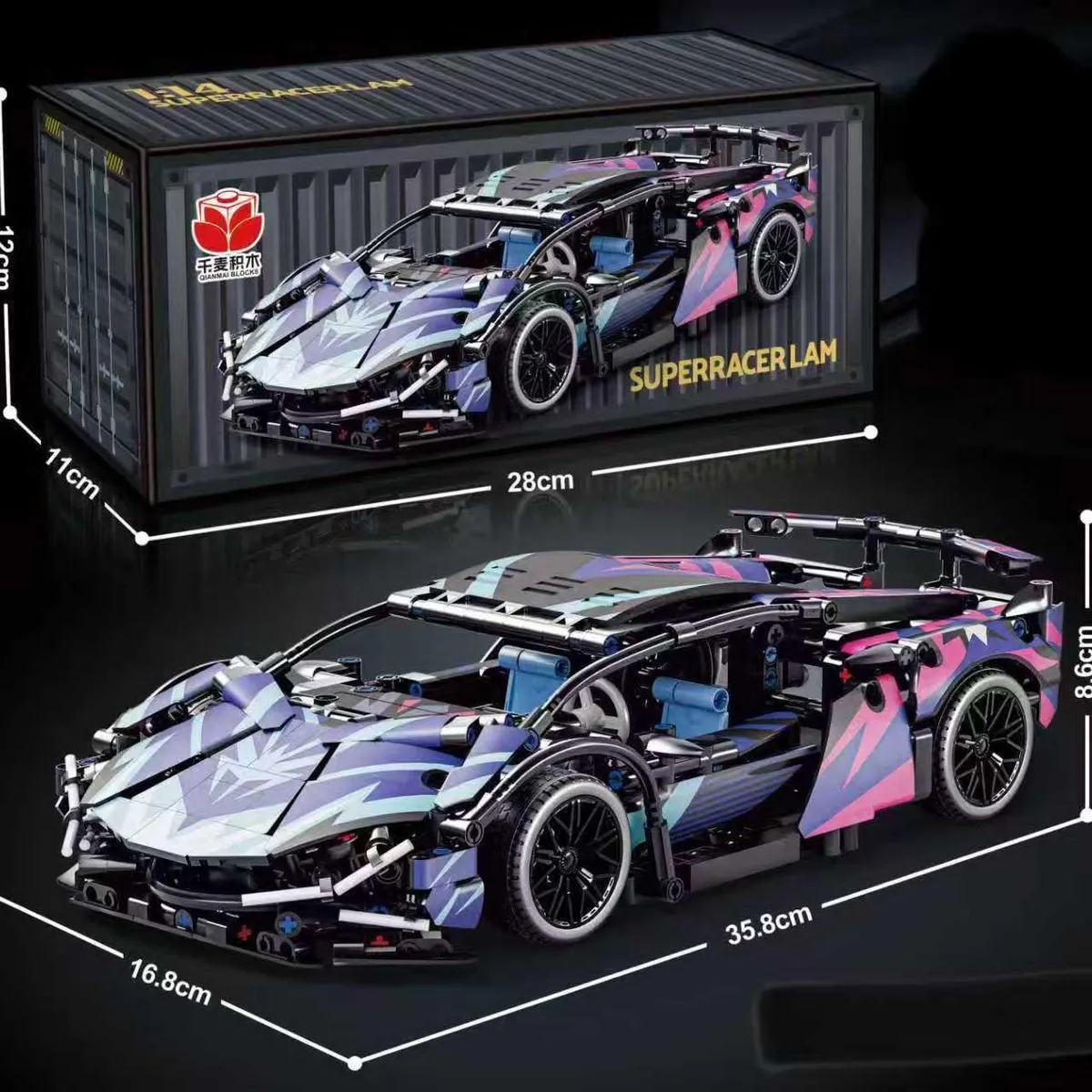 Zestaw klocków SuperRacer Lamborghini 35x18x11cm