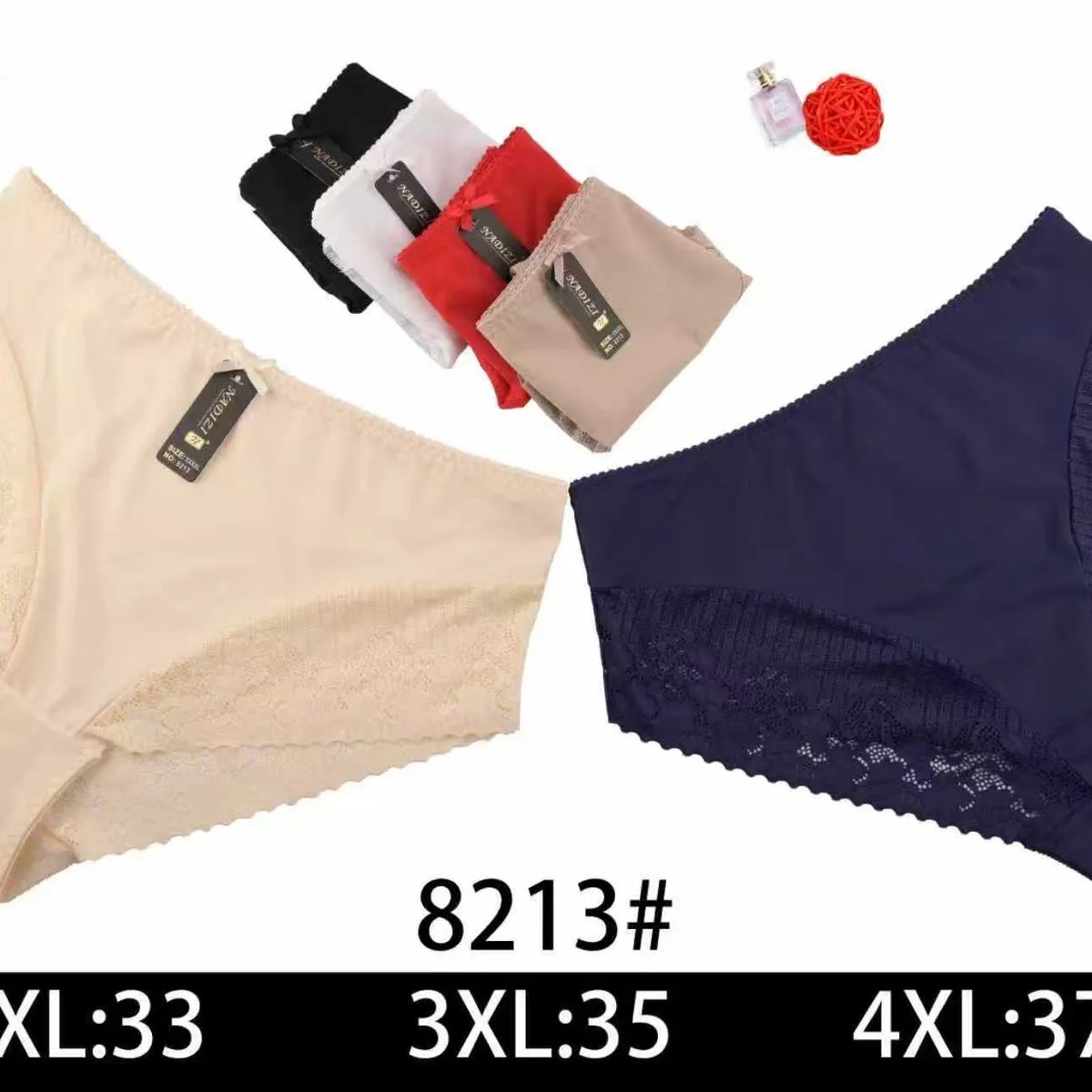 Majtki damskie XL-4XL 8213# 5 szt mix kolorów