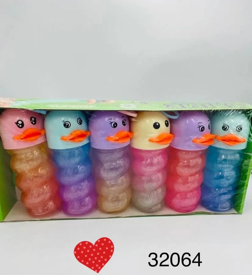 Zabawki Slime Kaczuszki w 6 kolorach, opak. 12 szt