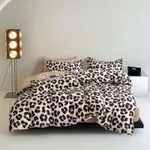 Komplet Pościel Bawełna 3CZ 160/200 Leopard Beż/Czarny