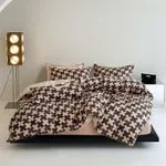 Komplet Pościel Bawełna 3CZ 160/200 Wzór Houndstooth