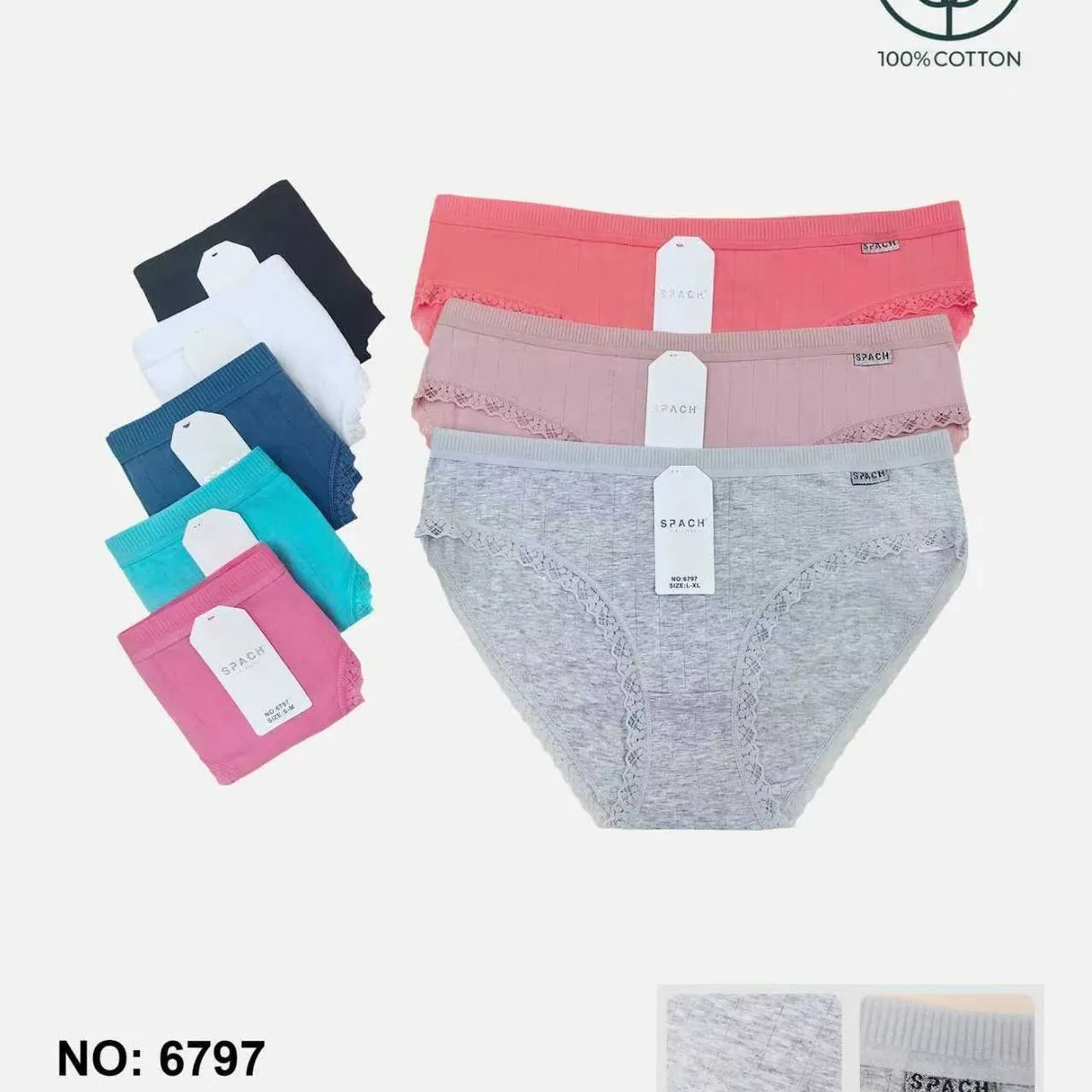 Majtki damskie bawełniane Ouno S-M-L-XL 100% cotton