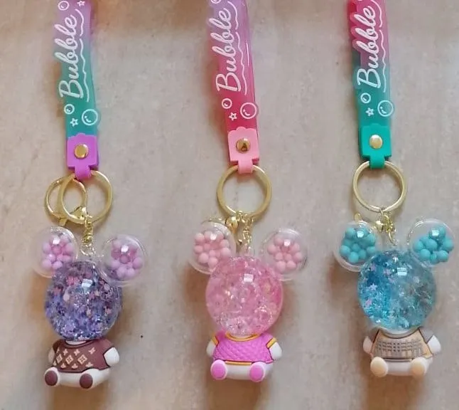 Brelok do kluczy figurka Bubble z brokatem 12 szt.
