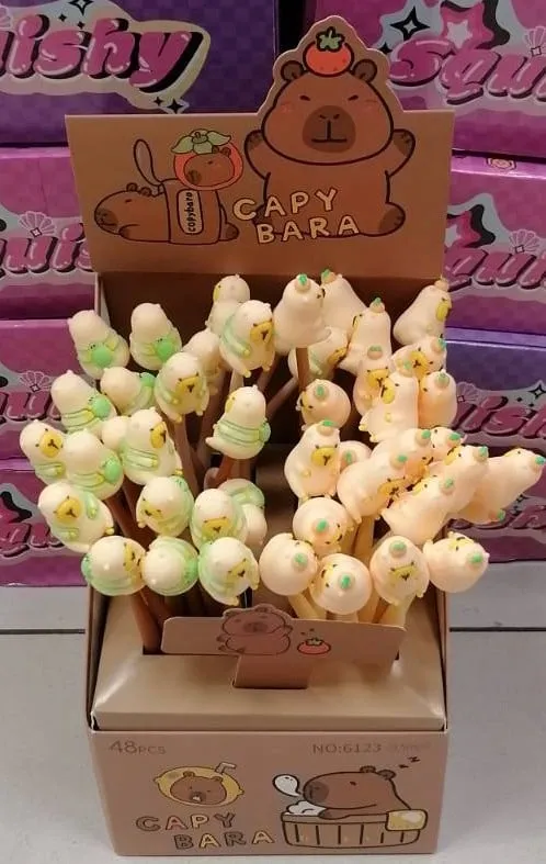 Długopis Kapibara dla Dzieci z figurką Squishy - 48 szt.