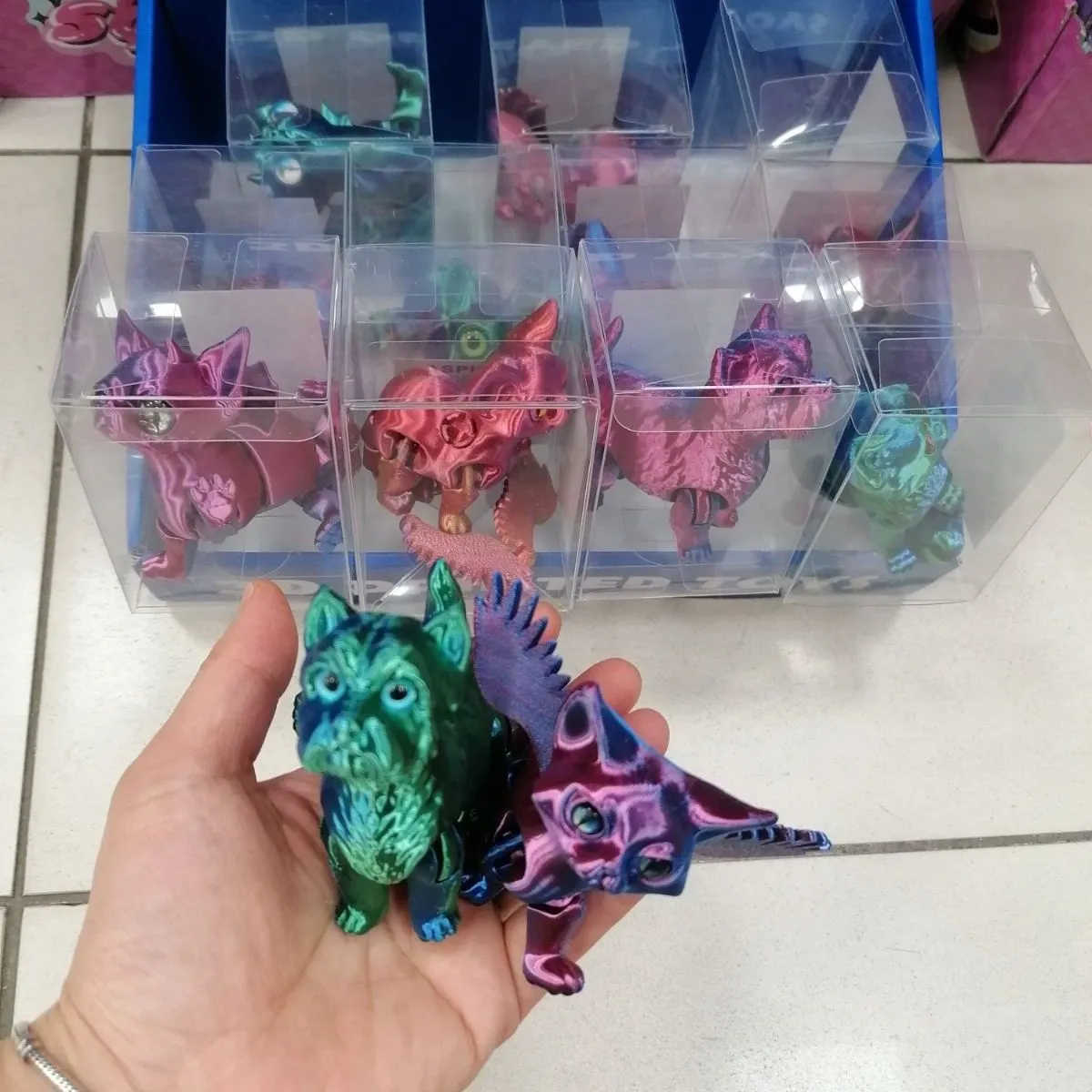 Zabawki 3D ruchome figurki zwierząt druk 3D 12 szt.