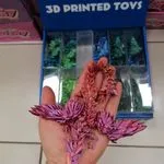 Zabawki 3D - Ruchomy Smok Kryształowy Druk 3D, 12 szt.