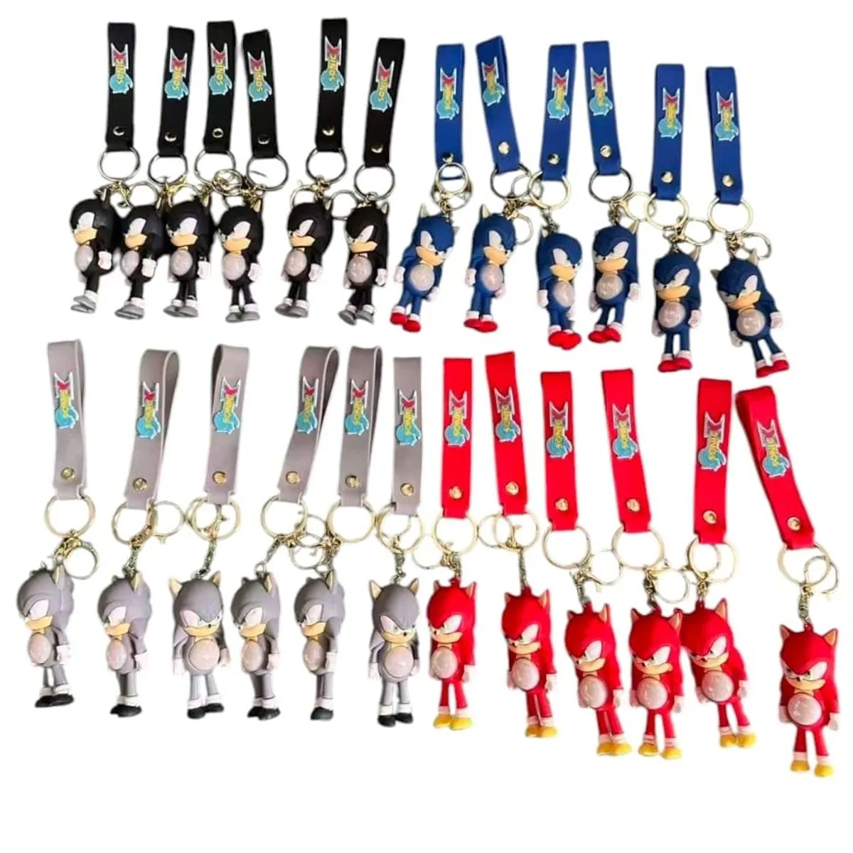 Brelok do Kluczy Sonic LED z Paskiem - Mix Kolorów 24 szt.