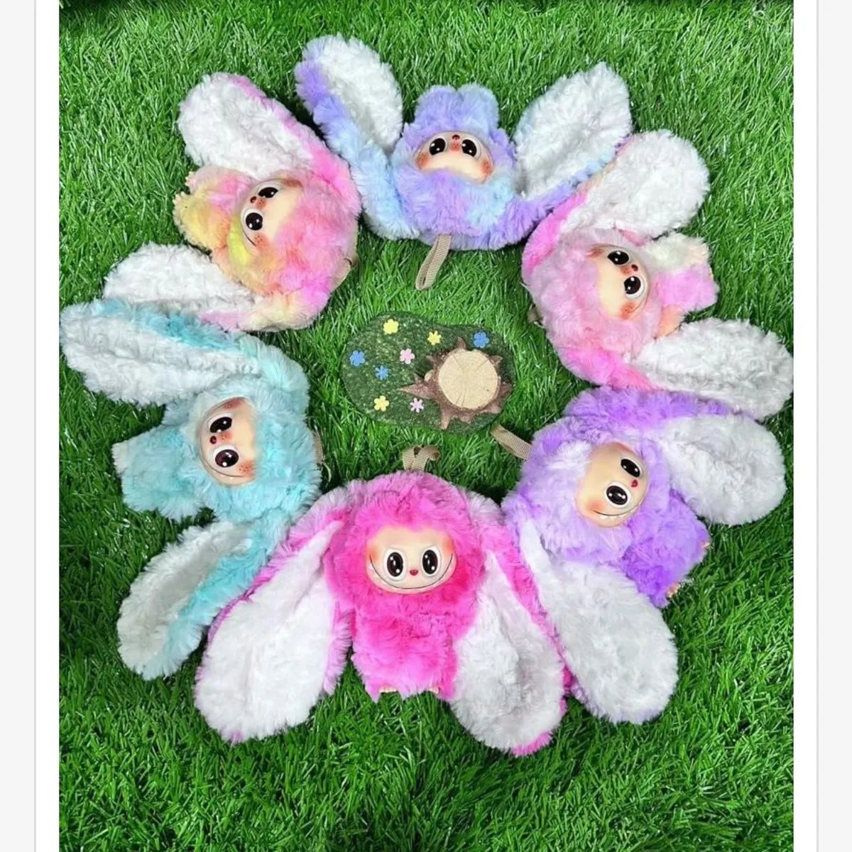 Labubu Pluszowa Zawieszka z Długimi Uszami Mix 12szt