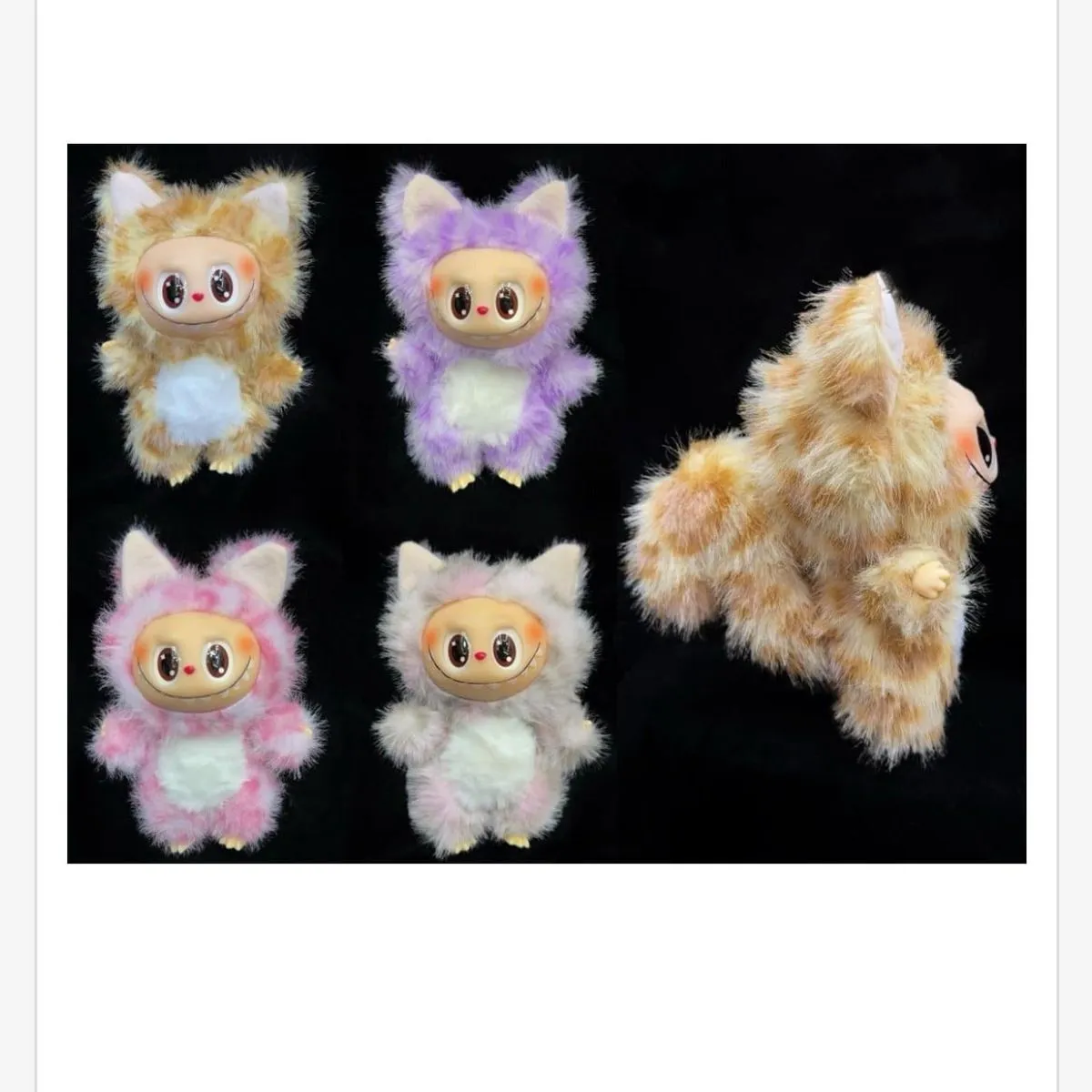 Brelok Labubu Pluszowy Futrzany Mix Kolorów 12szt