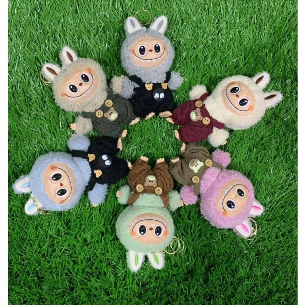 Brelok Pluszowy Labubu bez Pudełka - Mix Kolorów, 12 szt.