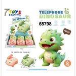 Interaktywny Telefon Zabawkowy Dinozaur 17cm 6szt