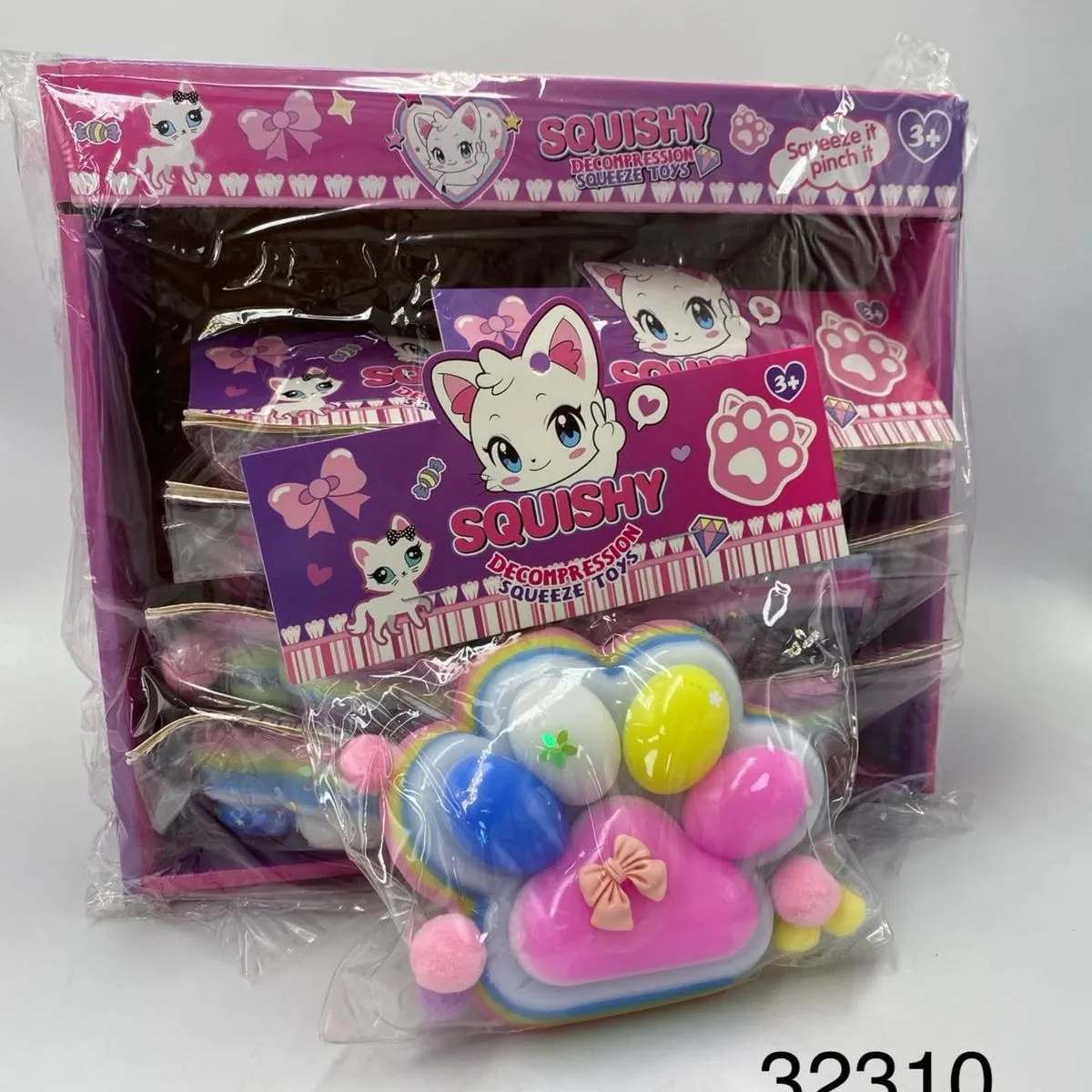 Zabawki Gniotki Łapki Squishy Antystresowe Kot 8 szt.