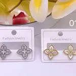 Kolczyki damskie Fashion Jewelry szara i różowa
