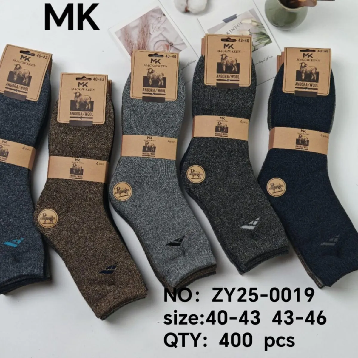 Skarpetki męskie MK szare różne rozmiary 40-43/43-46