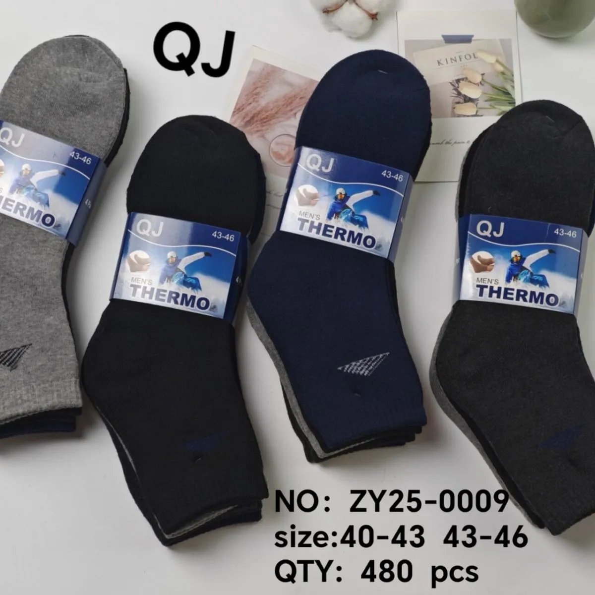 Skarpetki męskie termo QJ 43-46, 4 pary w opakowaniu
