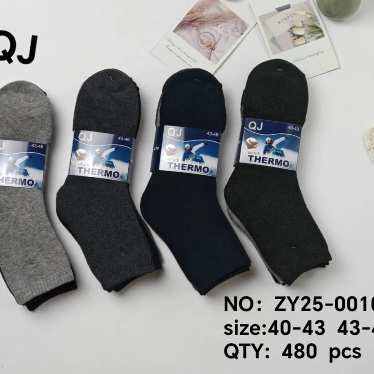 Skarpetki męskie termo QJ, rozmiary 40-43 i