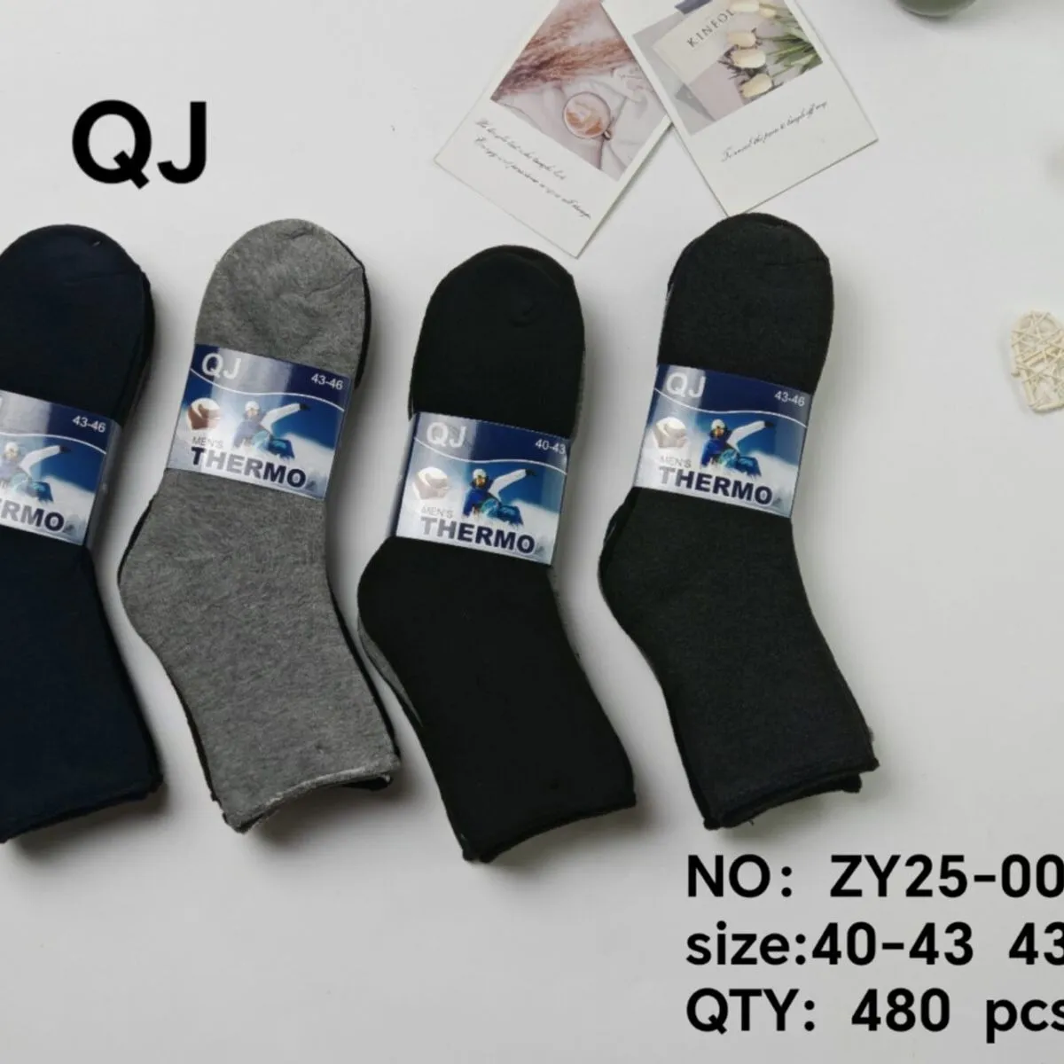 Skarpetki męskie termo QJ, rozmiary 40-43 i