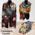 Szale damskie viscose abstrakcyjne printy 12 szt/opak.