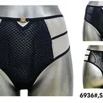 Majtki damskie S/M L/XL mesh czarne beżowe 6936#