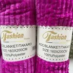 Koce 160x200 cm 100% poliester fioletowe