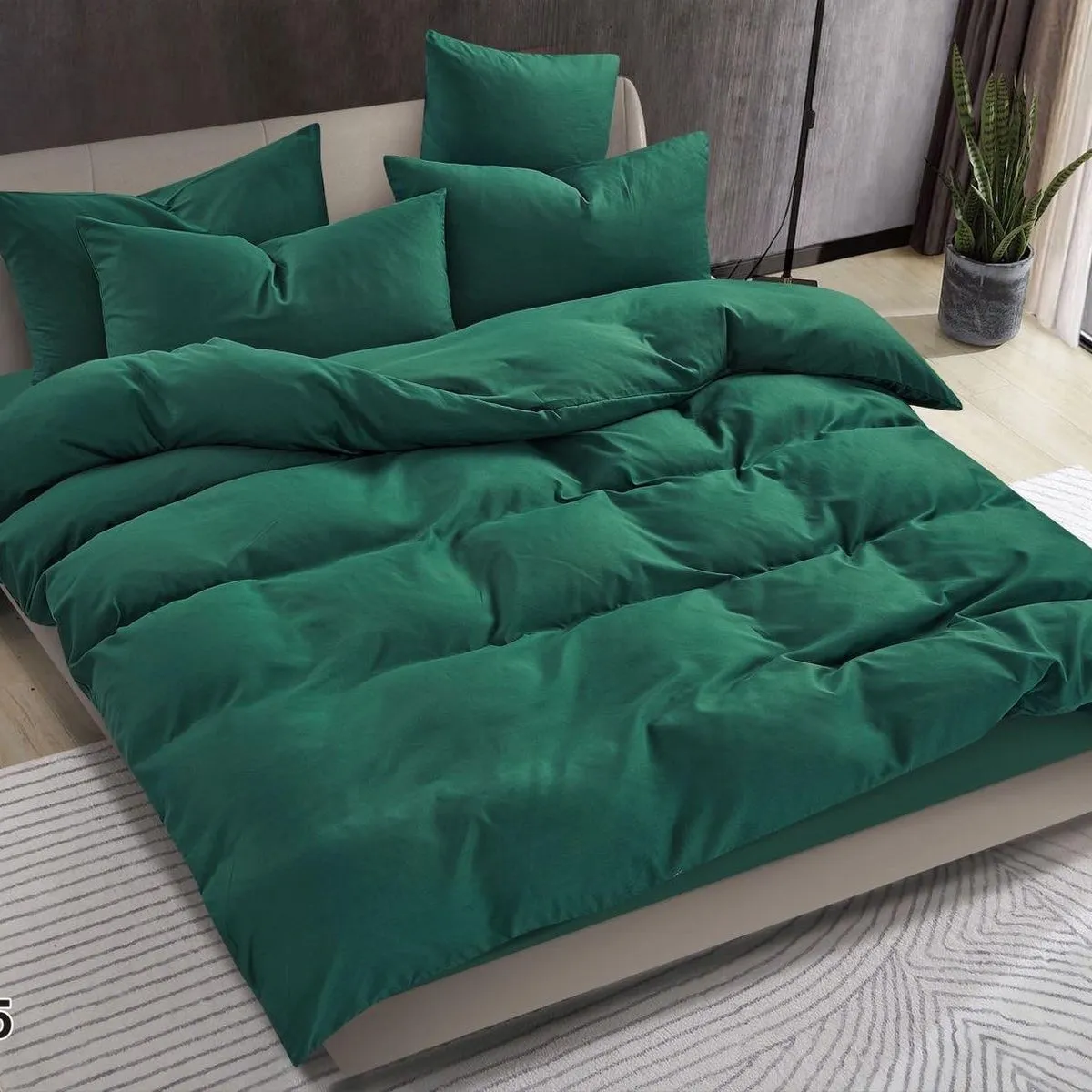Zestaw pościeli 160/200 cm emerald zielony