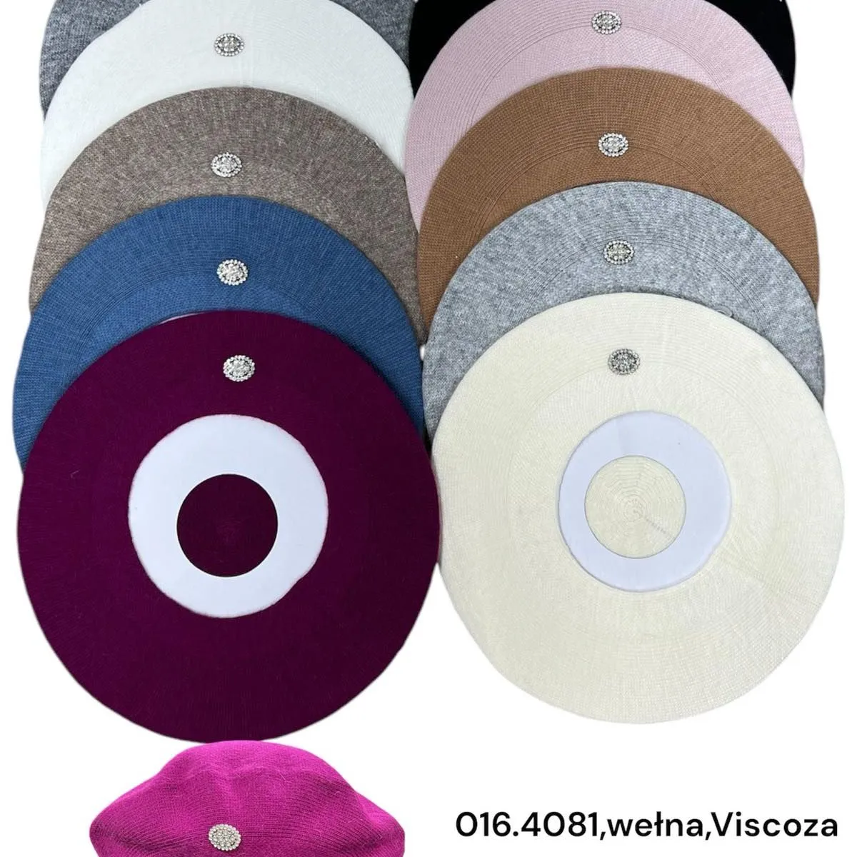 Kapelusze damskie wełniano-wiskoza 0164081