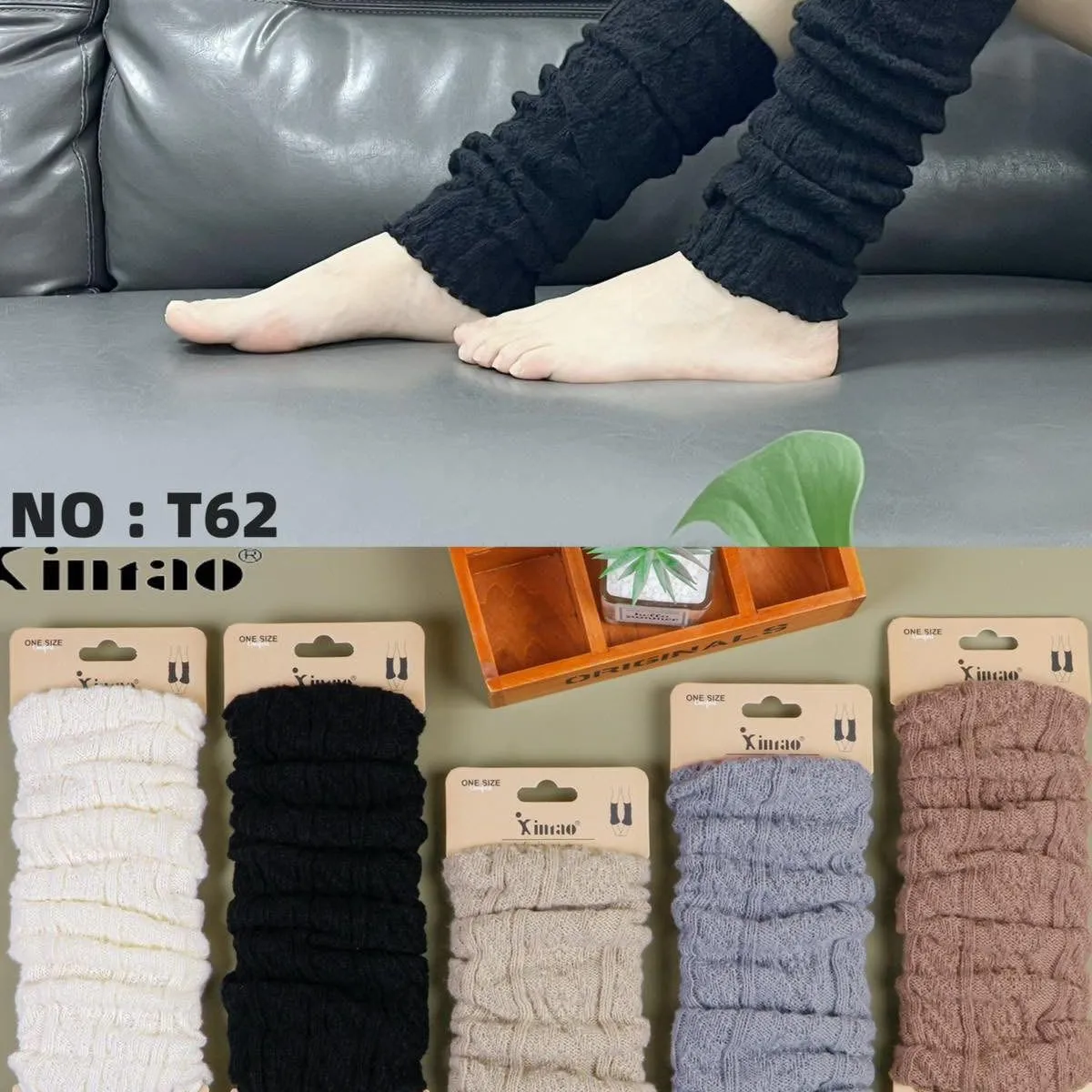 Skarpetki damskie legwarmers T62 NO:T62