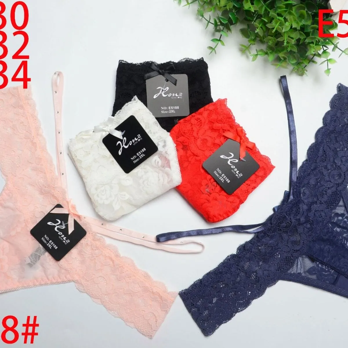 Majtki damskie koronkowe E5108 M/L:30 XL:34 2XL:34