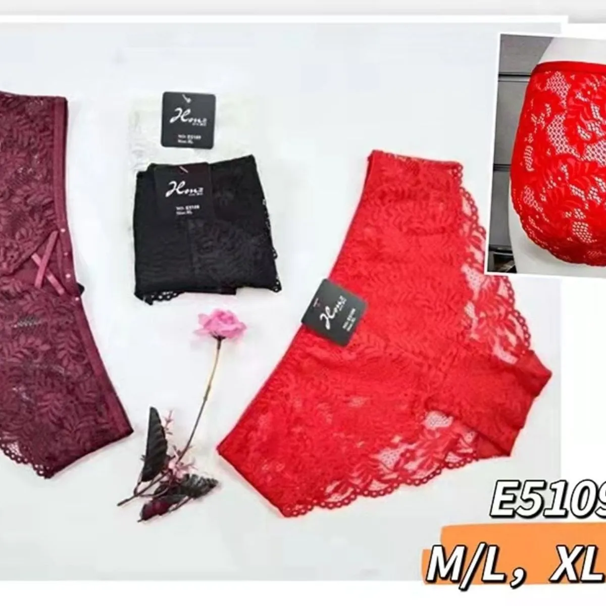 Majtki damskie koronkowe E5109 M/L, XL, 2XL