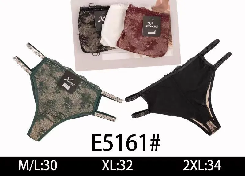 Majtki damskie koronkowe X:L30-XL32-2XL34 E5116#