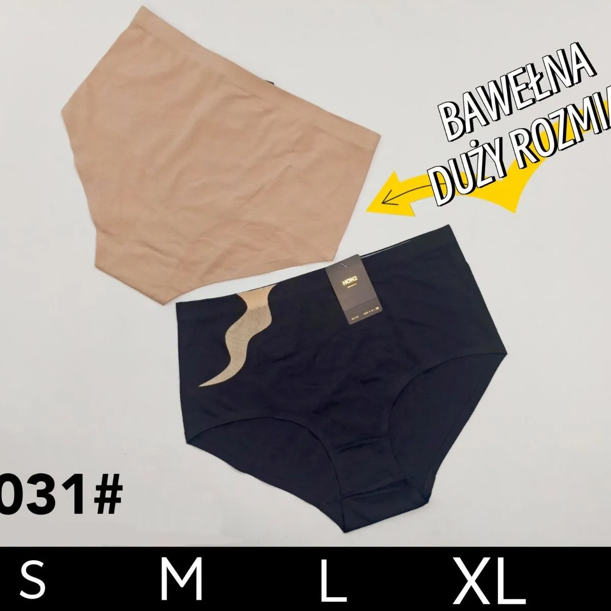 Majtki damskie bawełniane beżowe i czarne rozmiary S-XXL
