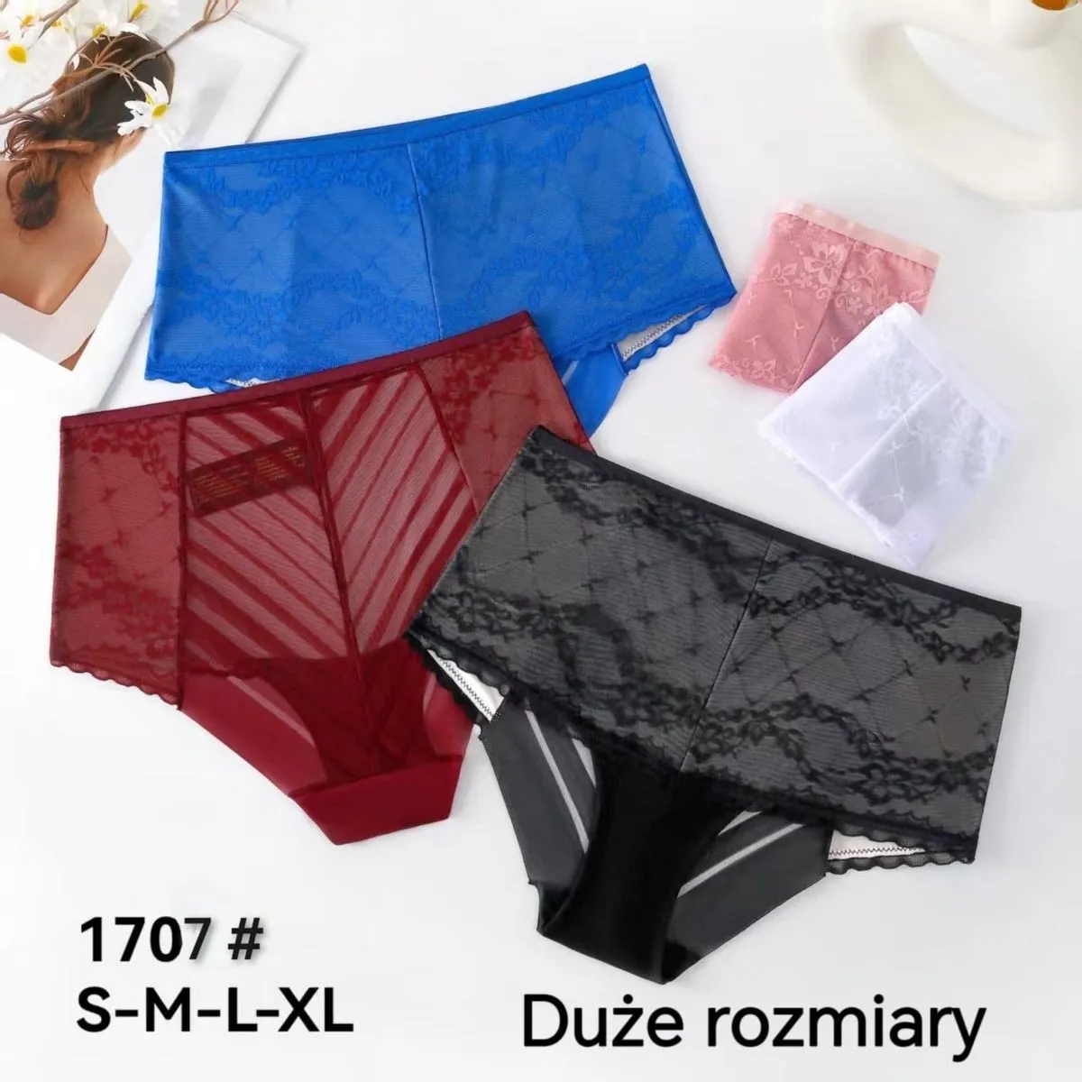 Majtki damskie koronkowe S-XXXXL 1707
