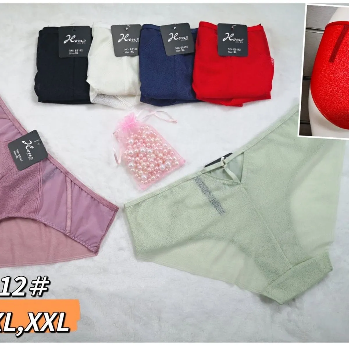 Majtki damskie E5112 S-XXL XXXL, 6 kolorów