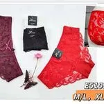 Majtki damskie koronkowe E5109 M/L, XL, 2XL bordowe/czarne/czerwone
