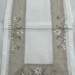 Bawełna Bieżniki 40x90cm beżowo-białe