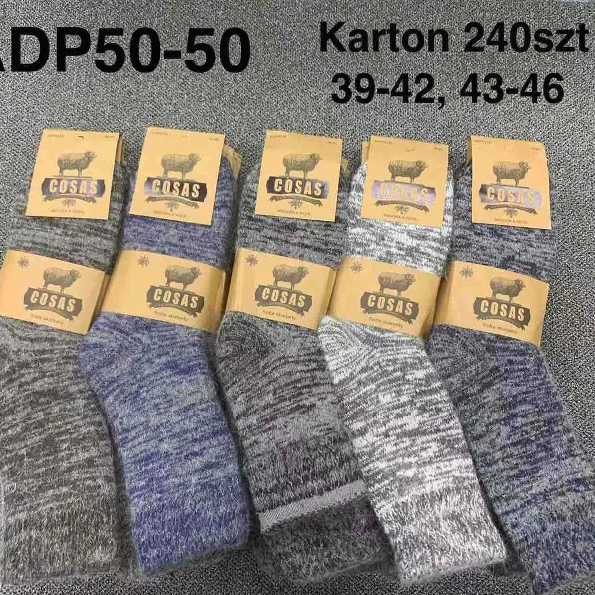 Skarpetki męskie COSAS ADP P50-50-50, rozmiary 39-42/43-46