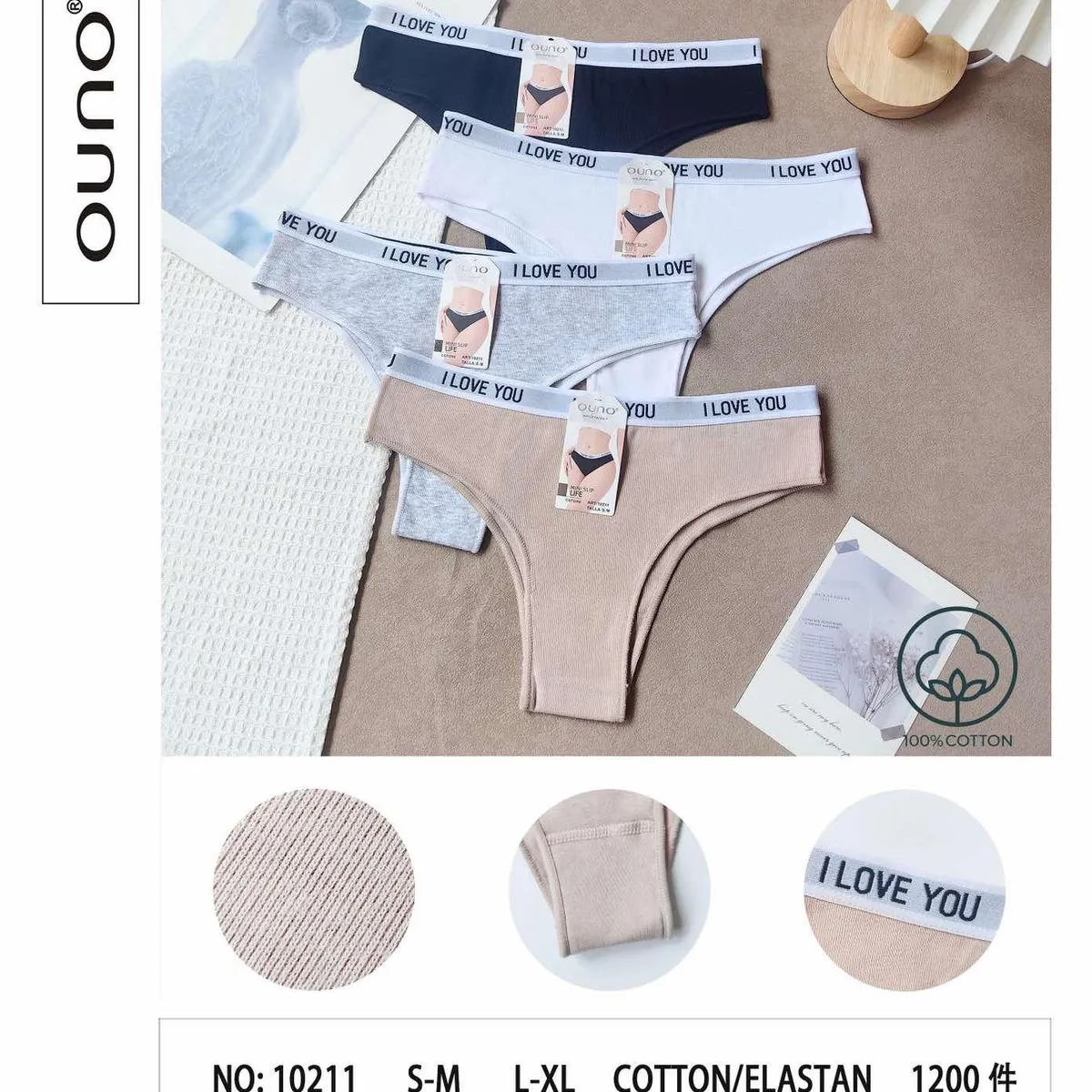 Majtki damskie bawełniane 95% Cotton 5% Elastan S-L XL