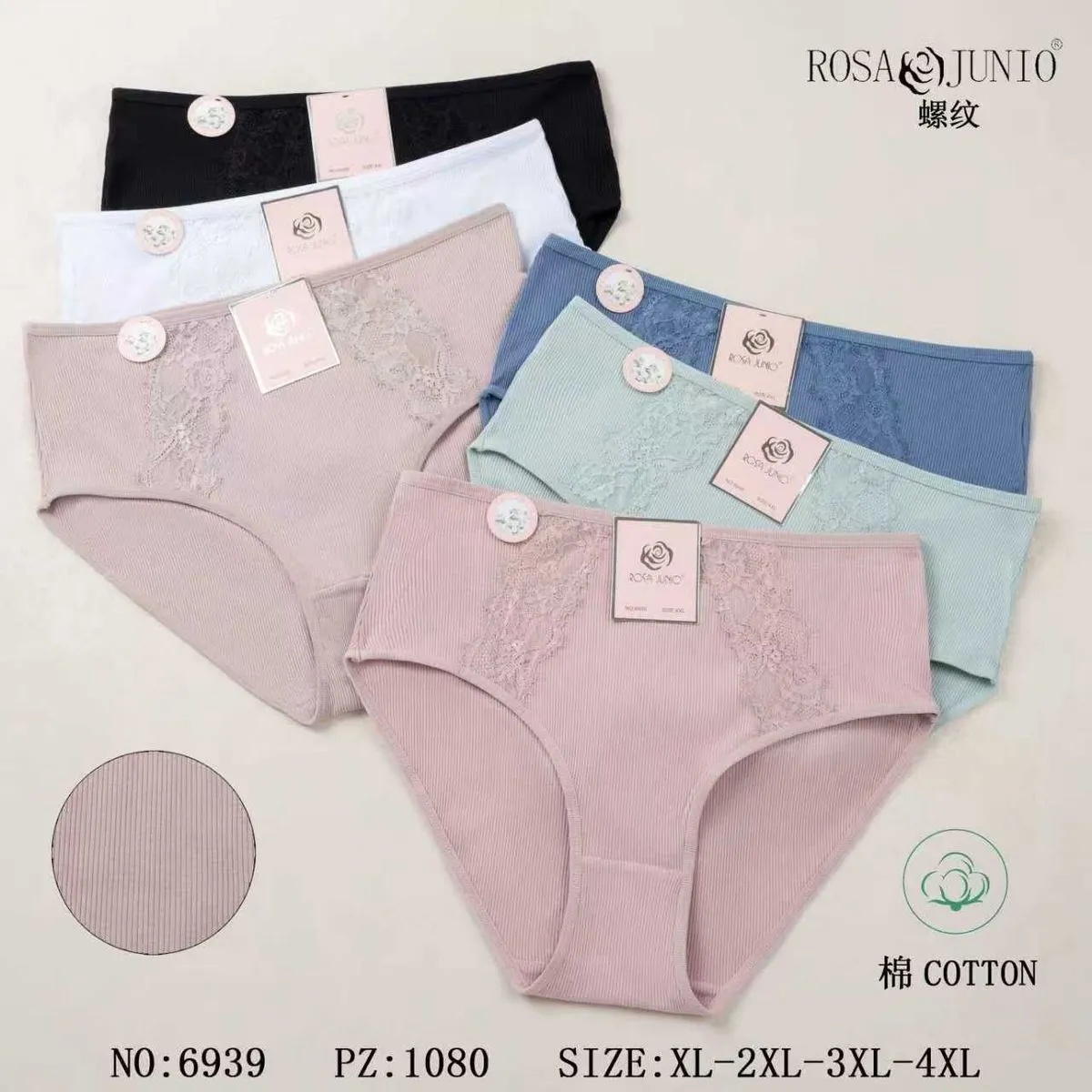 Majtki damskie Rosa&Junio bawełniane XL-5XL NO:6939