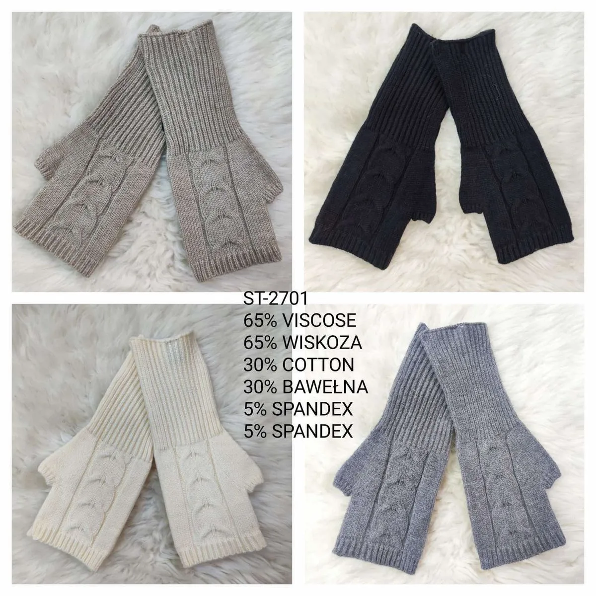 Rękawiczki damskie bez palców SF2701