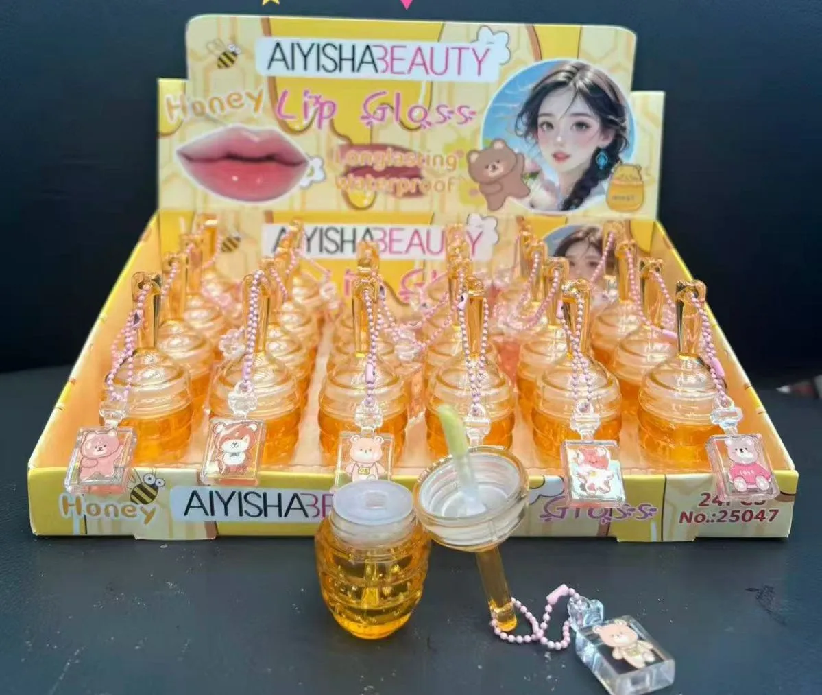 Lip Gloss AIYISHA Beauty Honey smak miodu 24 szt