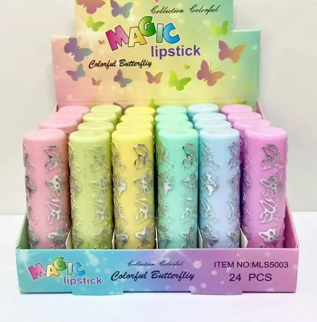 Magic Colorful Butterfly Lipstick 24 szt