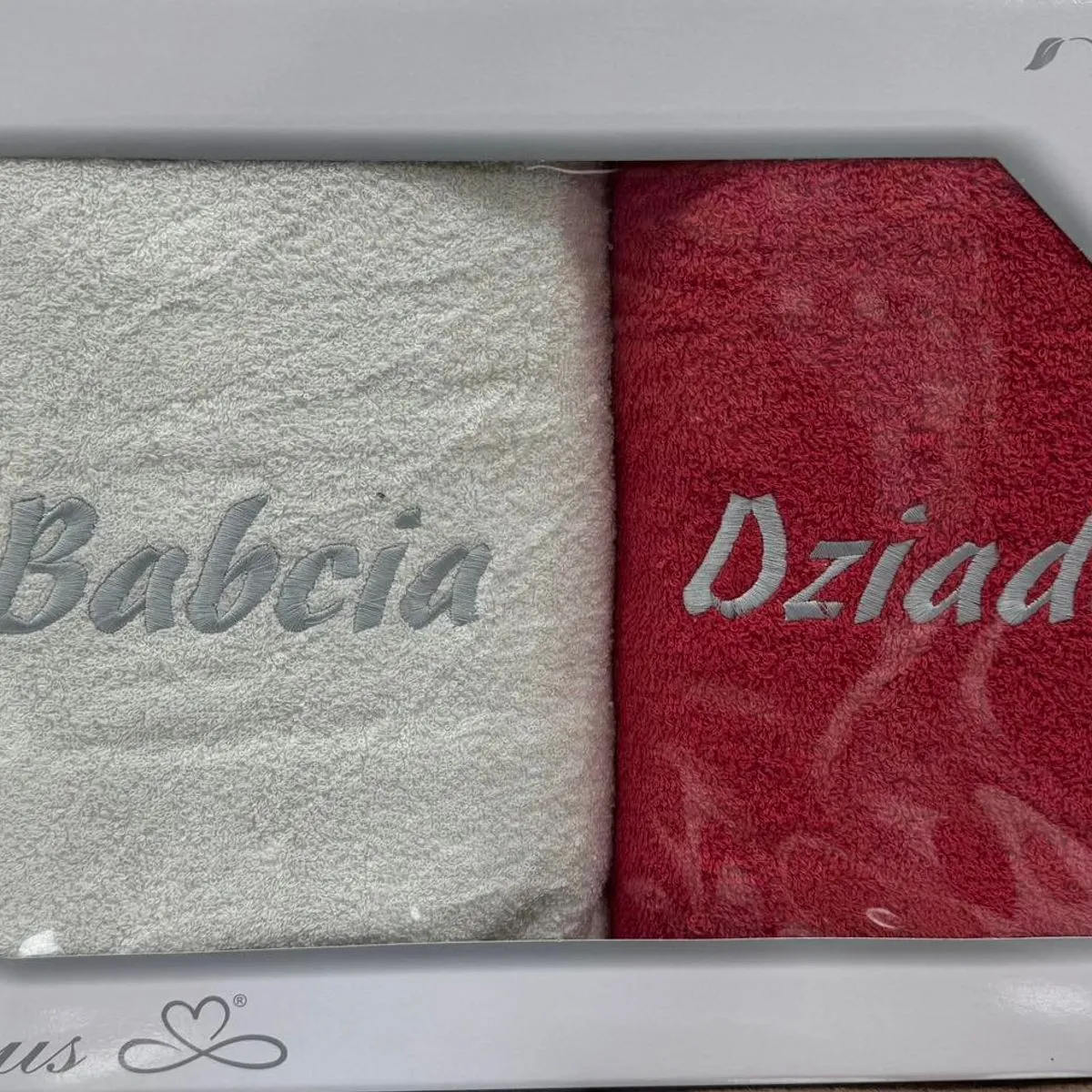 Ręczniki Babcia & Dziadek 70/140 100% Bawełna