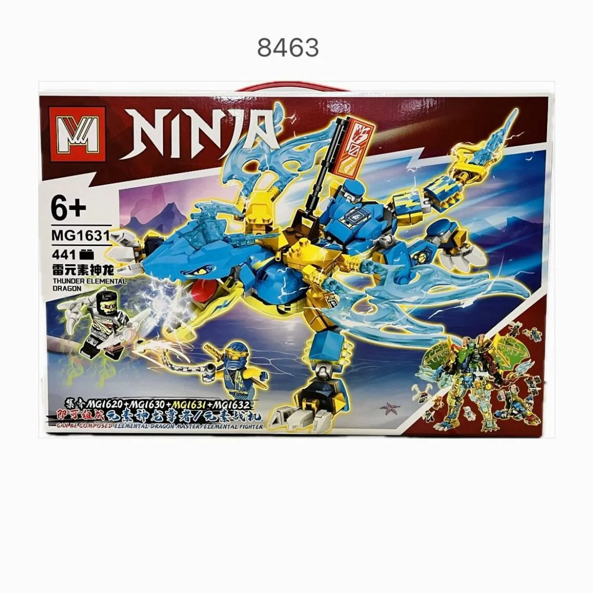 Zestaw klocków Ninja Smoczy Wojownik 441 el. 68463