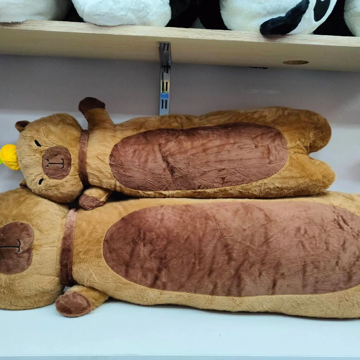 Maskotka Pluszowa Labubu 100cm Brązowa z Żółtym Kwiatem