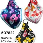 Chusta damska 2 szt/pak. Mix kwiatowy 80% wiskoza 20% jedwab