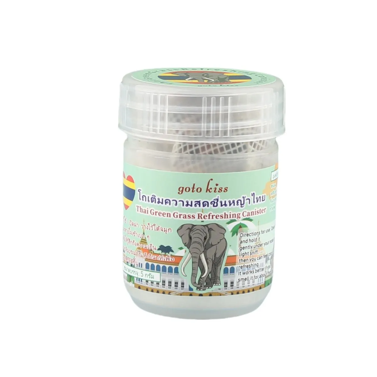 Tajski inhalator ziołowy Thai Green Grass Refreshing Canister