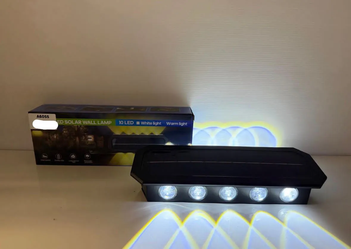 Lampa solarna ścienna 10 LED Warm Light